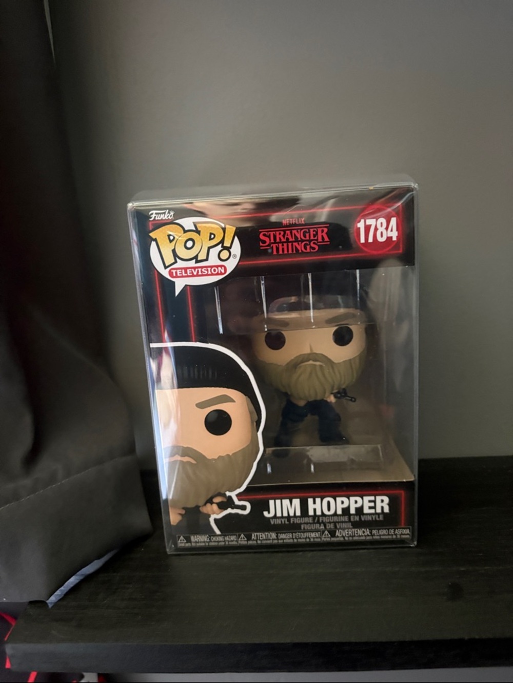 Funko Pop! Jim Hopper Vinyl Figure - Tan Beard & Black Outfit